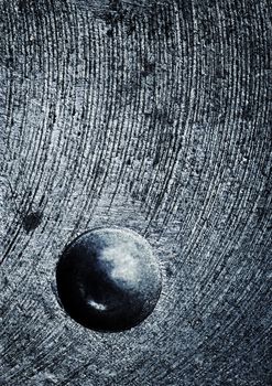 abstract background or texture a round hole in the iron