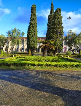 Park in front of jeronimos monastery, Lisbon