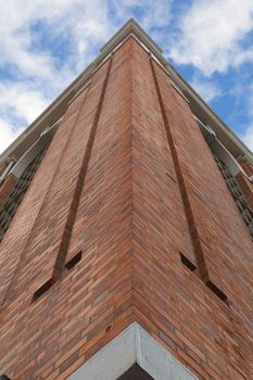 Brick building, lisbon, portugal