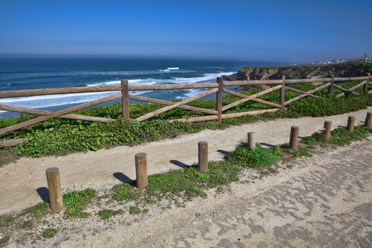 Atlantic ocean coast view .Sintra Portugal
