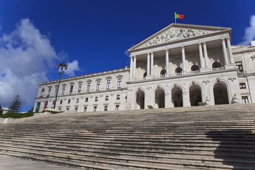 Monumental Portuguese Parliament (Sao Bento Palace), located in Lisbon, Portugal