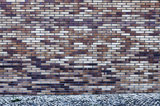 Brick wall, building facade surface as urban background