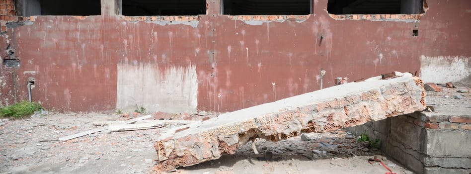 ruins of a very heavily polluted industrial factory, industrial series