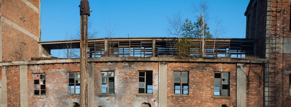 ruins of a very heavily polluted industrial factory, industrial series