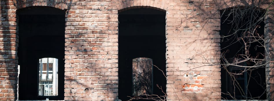 ruins of a very heavily polluted industrial factory, industrial series