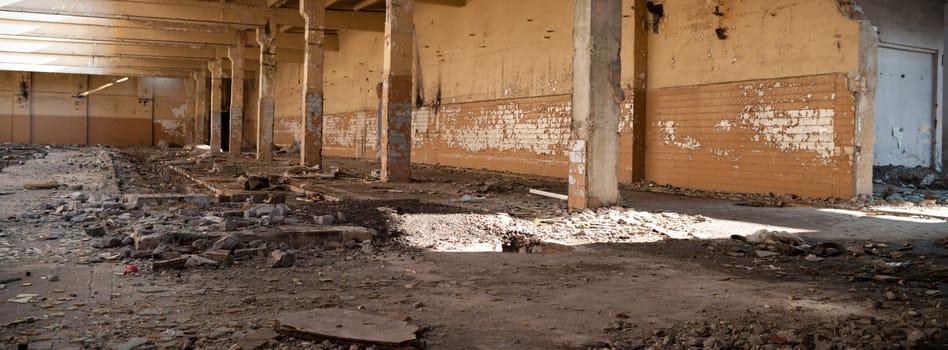 ruins of a very heavily polluted industrial factory, industrial series