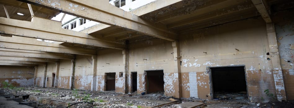 ruins of a very heavily polluted industrial factory, industrial series