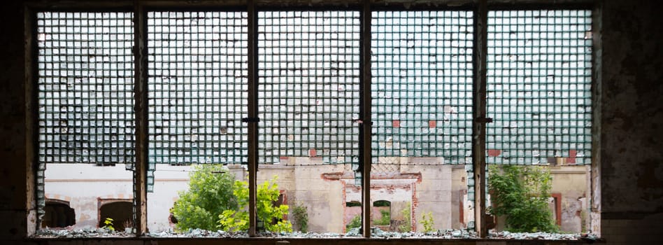 ruins of a very heavily polluted industrial factory, industrial series
