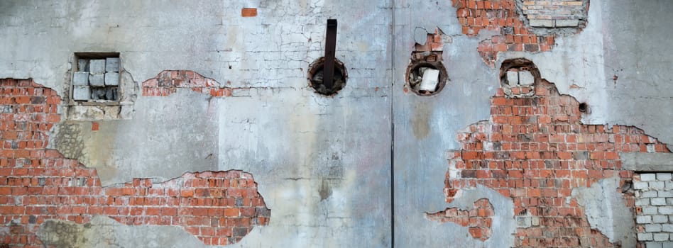 ruins of a very heavily polluted industrial factory, industrial series