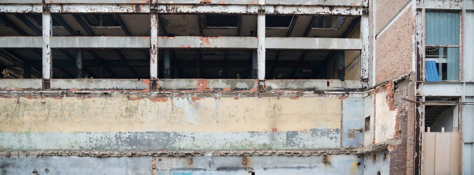 ruins of a very heavily polluted industrial factory, industrial series