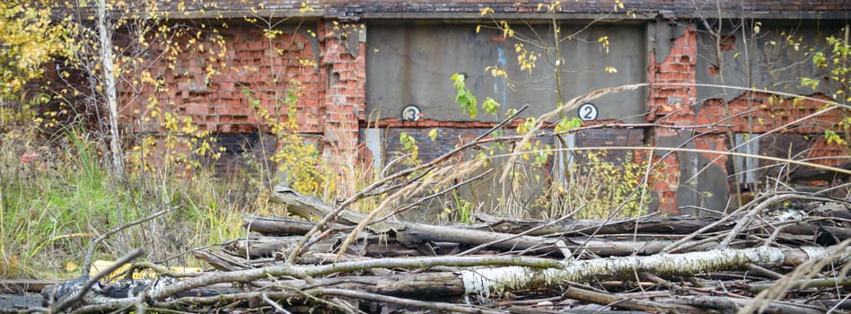 ruins of a very heavily polluted industrial factory, industrial series