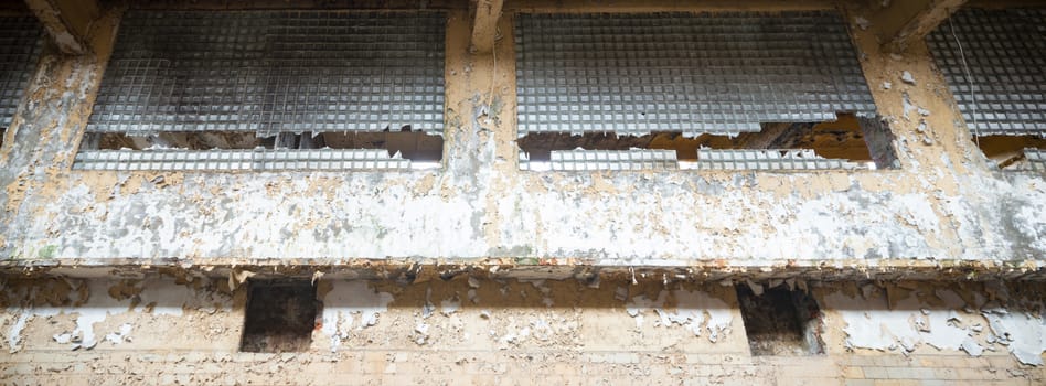 ruins of a very heavily polluted industrial factory, industrial series