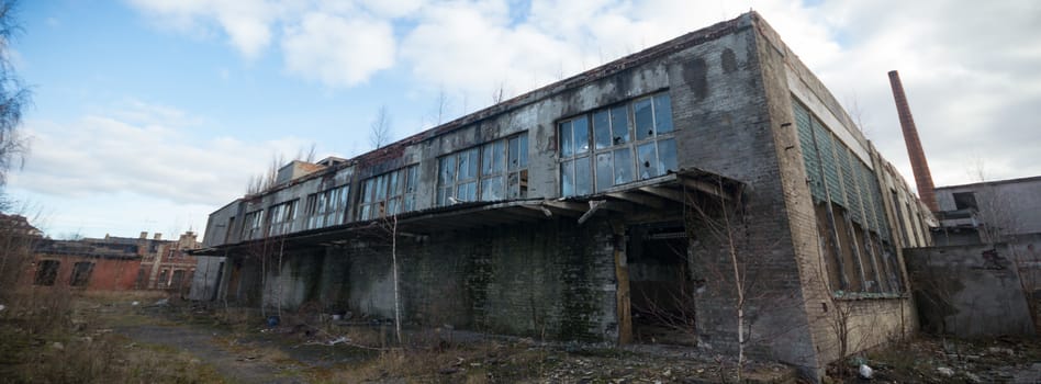ruins of a very heavily polluted industrial factory, industrial series