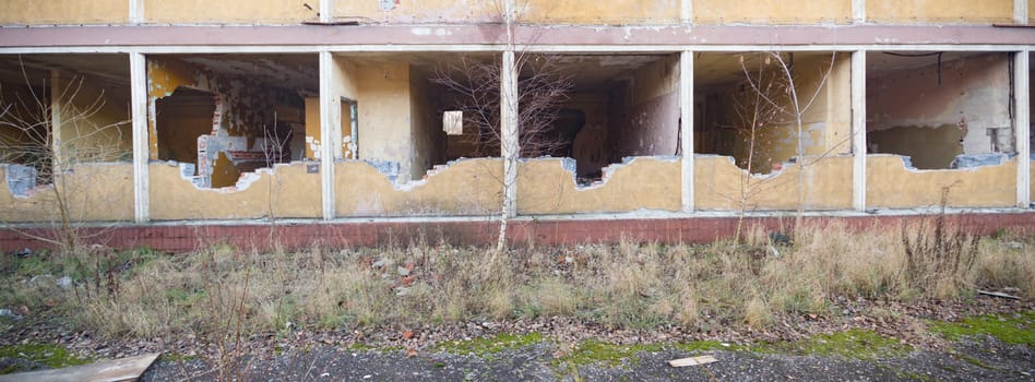 ruins of a very heavily polluted industrial factory, industrial series