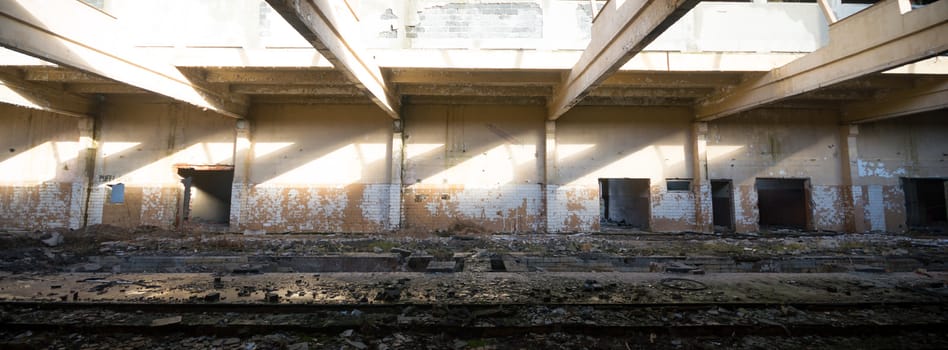 ruins of a very heavily polluted industrial factory, industrial series