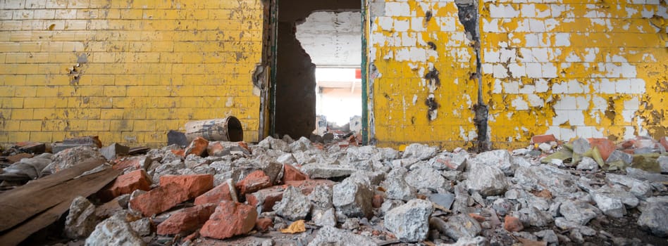 ruins of a very heavily polluted industrial factory, industrial series