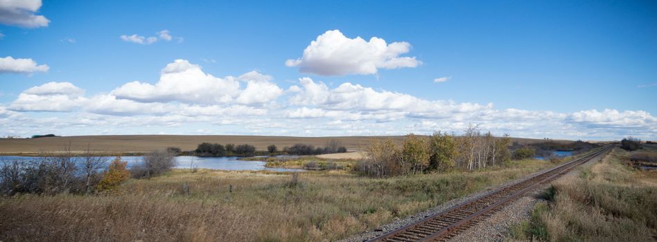 view of the railway track on a sunny day