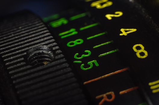 The digital camera lens closeup to design the first pages of magazines