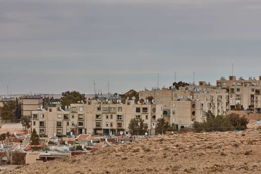 Settlement near Maktesh Ramon place in the Negev desert, Israel