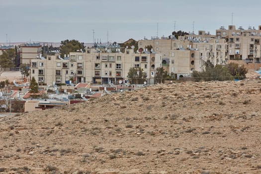 Settlement near Maktesh Ramon place in the Negev desert, Israel