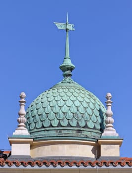Budapest, Hungary, Castle Hill, buildings decorated cupola.