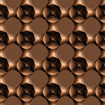 Brown Skin Illustrations, 3D seamless background pattern.