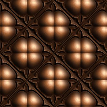 Brown Skin Illustrations, 3D seamless background pattern.