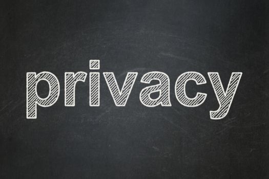 Privacy concept: text Privacy on Black chalkboard background