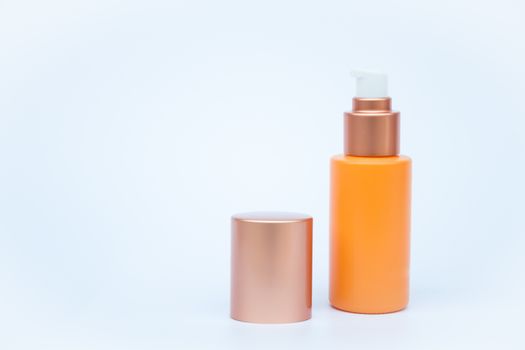 Cosmetic bottle isolated on white background, stock photo