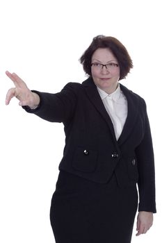 Business Senior Woman over a white background