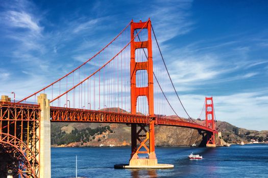 The Golden Gate Bridge in San Francisco bay