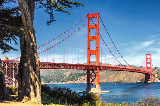 The Golden Gate Bridge in San Francisco bay