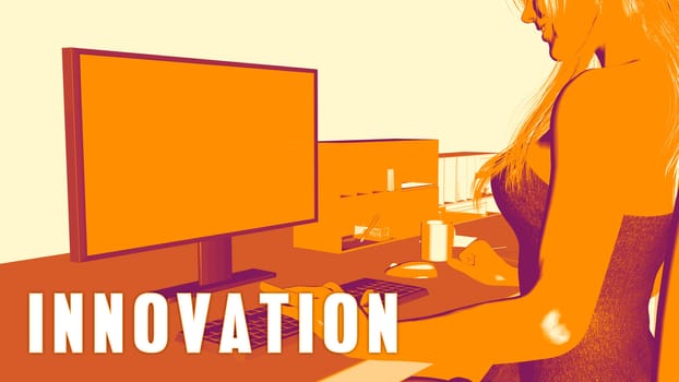  Innovation Concept Course with Woman Looking at Computer