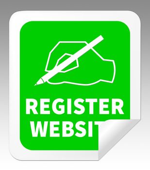 Register Website Icon Indicating Domain Application 3d Illustration