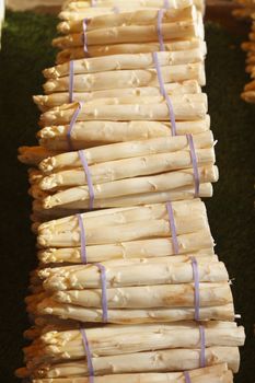 Fresh French Aspargus on a Market Stall