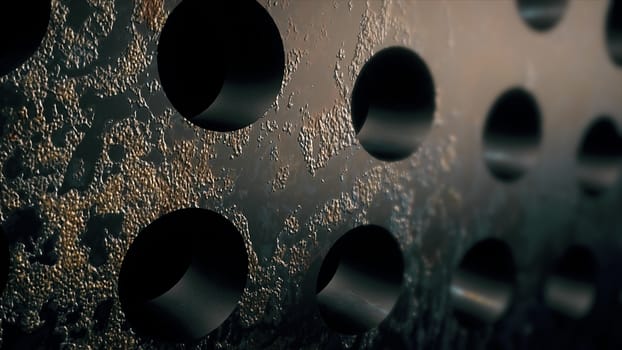 steel metal circle textures. Corrosion backdrop. 3d rendering