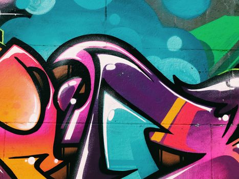 Graffiti wall background. Urban street art design