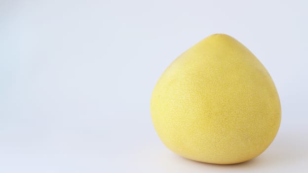 Pomelo fruit on white background. Pomela in orange grid. Citrus maxima