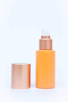 Cosmetic bottle isolated on white background, stock photo