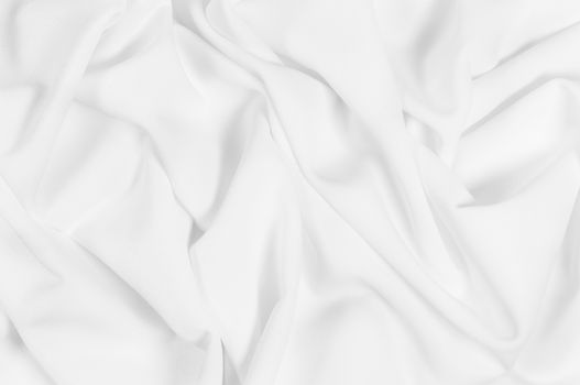 Abstract White Background Silk Fabric With Waves
