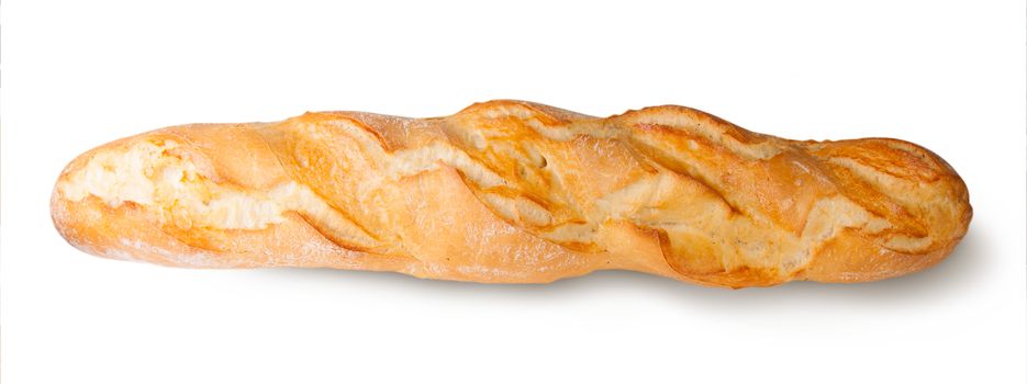 French baguette isolated on white background 