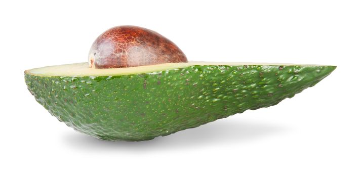 Half An Avocado Isolated/On White Background
