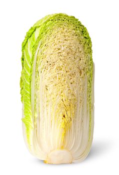 Half head of cabbage Chinese cabbage isolated on white background