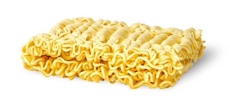 Noodles of fast preparation isolated on white background