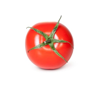 One Red Tomato Isolated On White Background