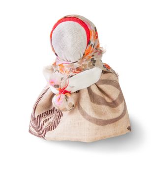 Podorozhnitsa - Russian traditional rag doll isolated on white