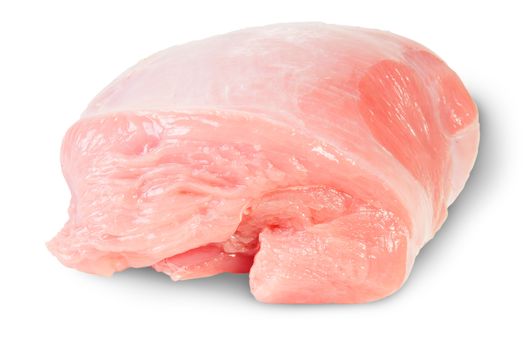 Raw Turkey Breast Isolated On A White Background