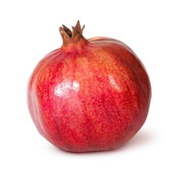 Ripe Pomegranate Fruit Isolated On White Background