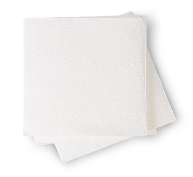 Some Paper Napkins Isolated On White Background