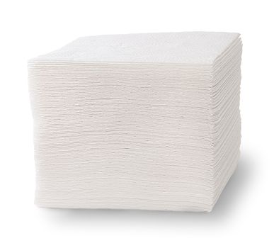 Stack Of Paper Napkins Isolated On White Background